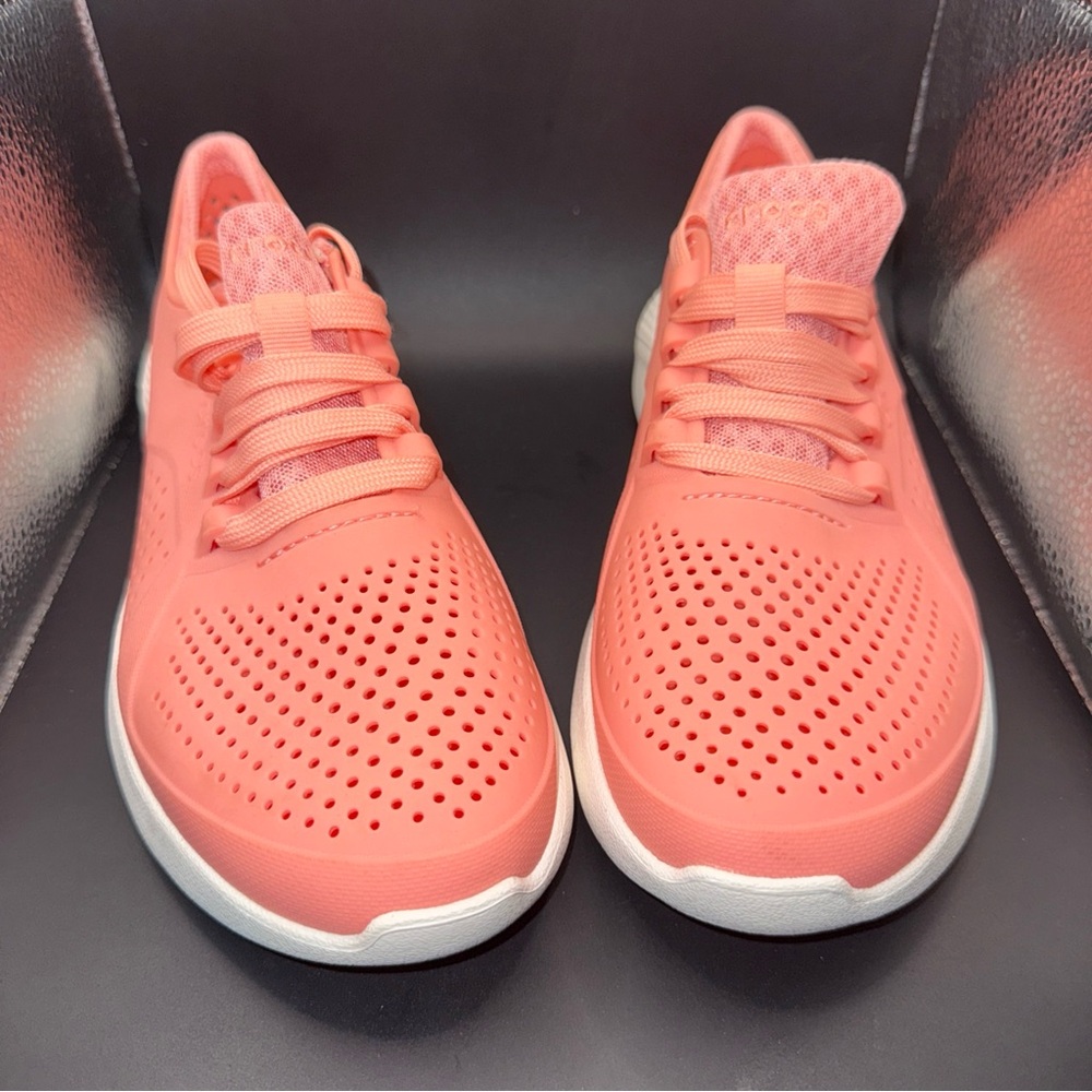 Size 10- Crocs Literide Pacer Pink 205234 Women, New W/O Box, No Flaws, 10/10